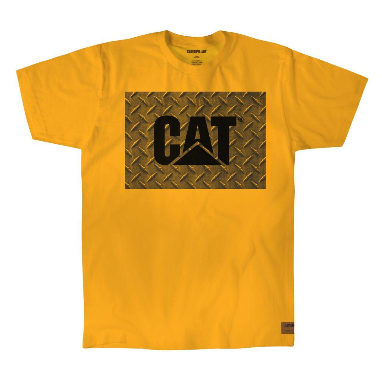 Caterpillar Arbeits Diamond Plate T-Shirts Herren Gelb | DE-196704