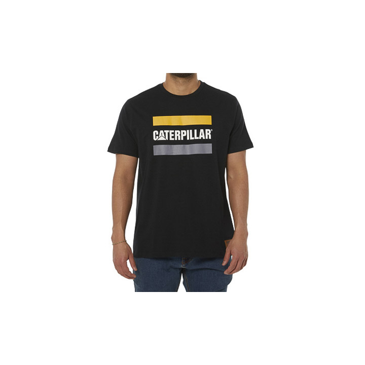 Caterpillar Arbeits Logo T-Shirts Herren Schwarz | DE-617293