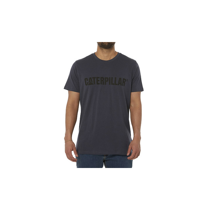 Caterpillar Caterpillar Logo T-Shirts Herren Navy | DE-378546