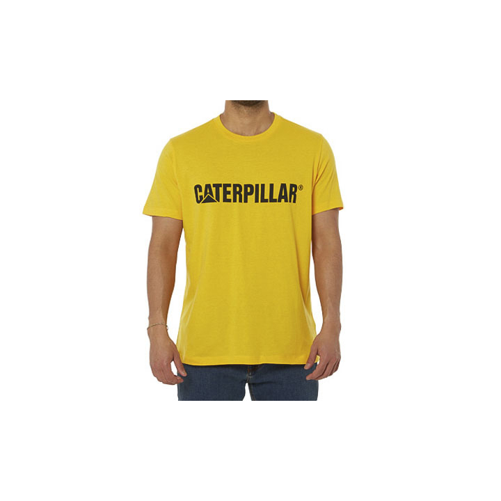 Caterpillar Caterpillar Logo T-Shirts Herren Gelb | DE-382674