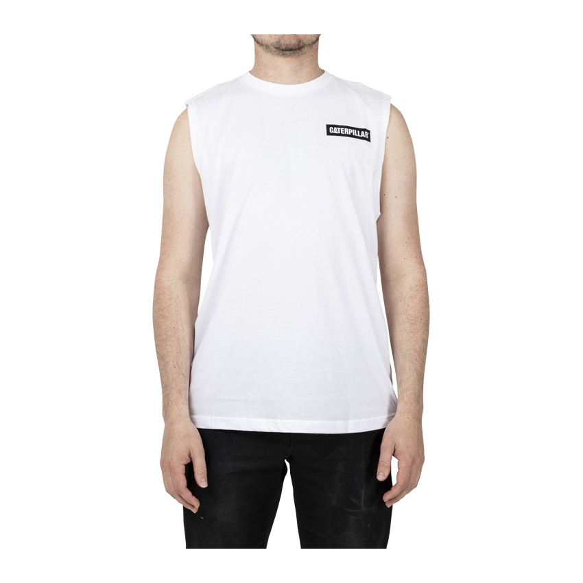 Caterpillar Icon Muscle Tank Top Herren Weiß | DE-973126