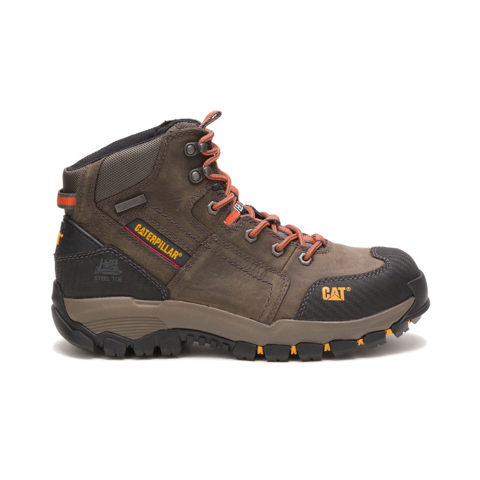 Caterpillar Navigator Mid Wasserdichte Steel Kappe Sicherheitsstiefel Herren Dunkelgrau | DE-746851