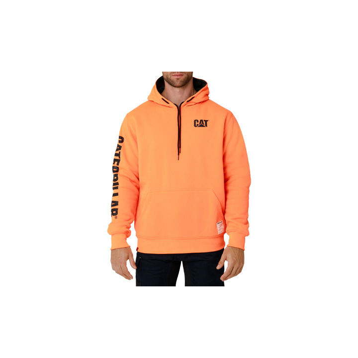 Caterpillar Reversible Banner Hoodies Herren Black/Orange | DE-965718