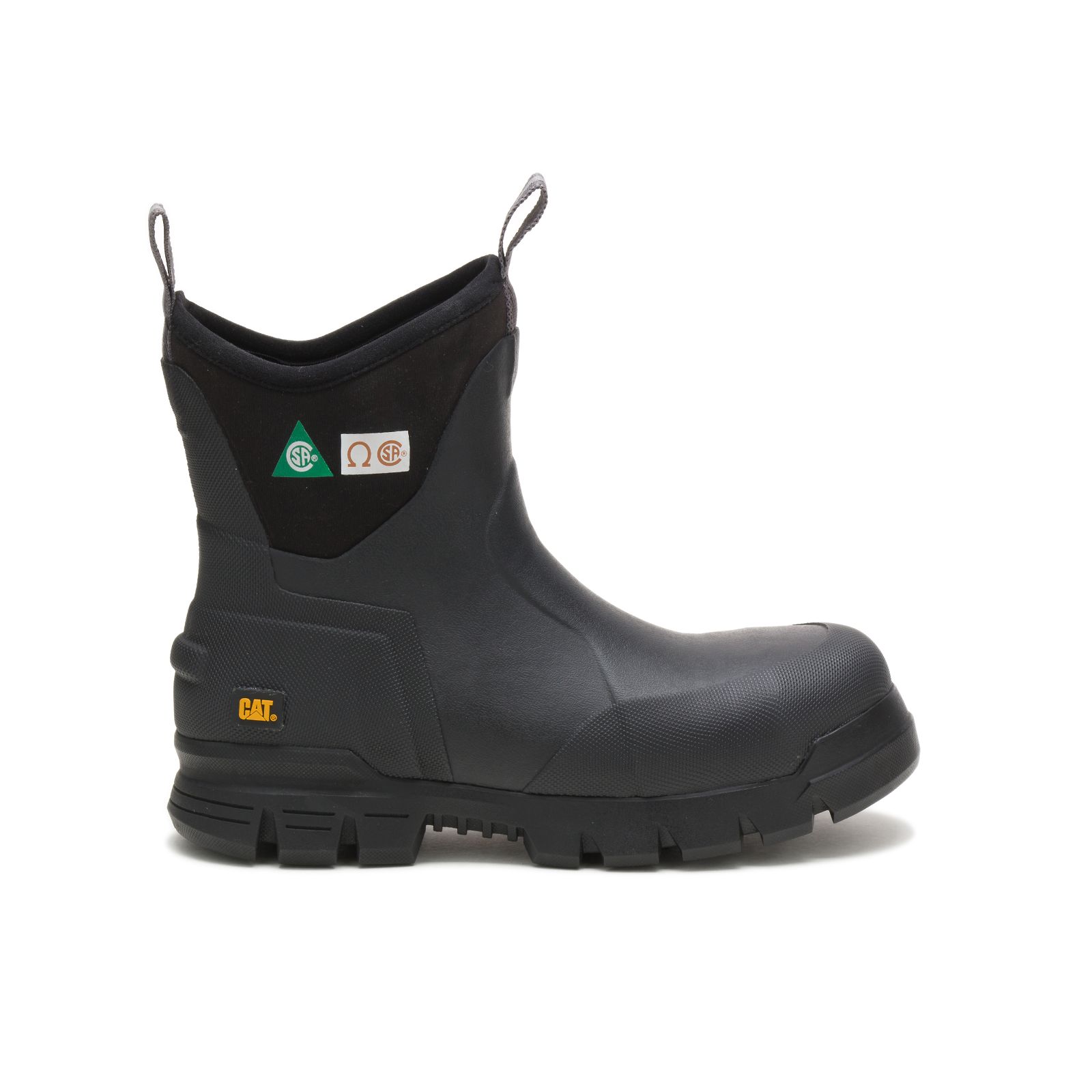 Caterpillar Stormers 6" Steel Kappe Csa Gummistiefel Herren Schwarz | DE-984067