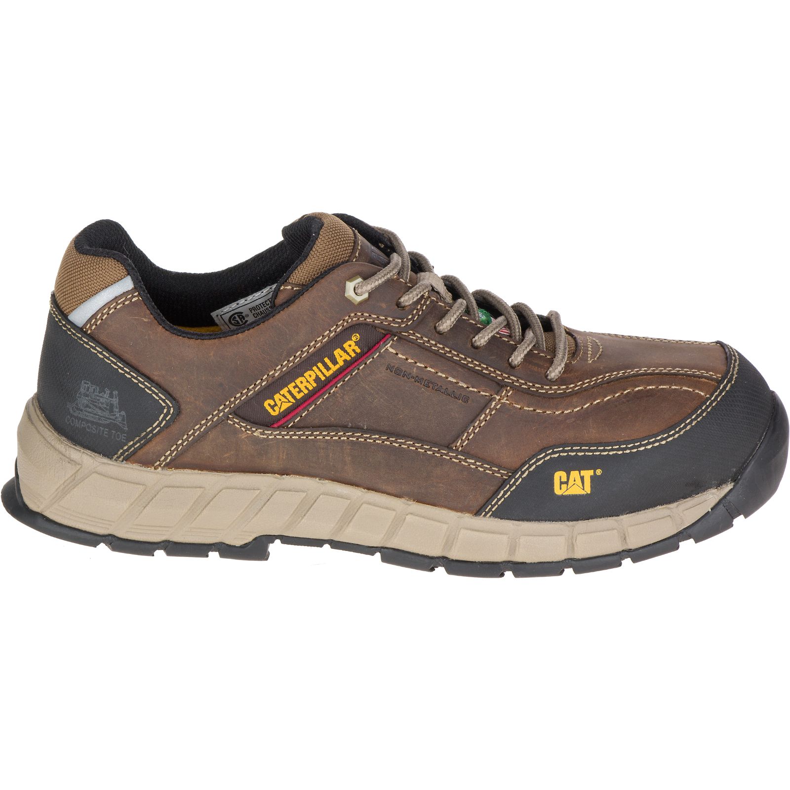 Caterpillar Streamline Leder Csa Composite Kappe Arbeitsschuhe Herren Dunkelbeige | DE-691270