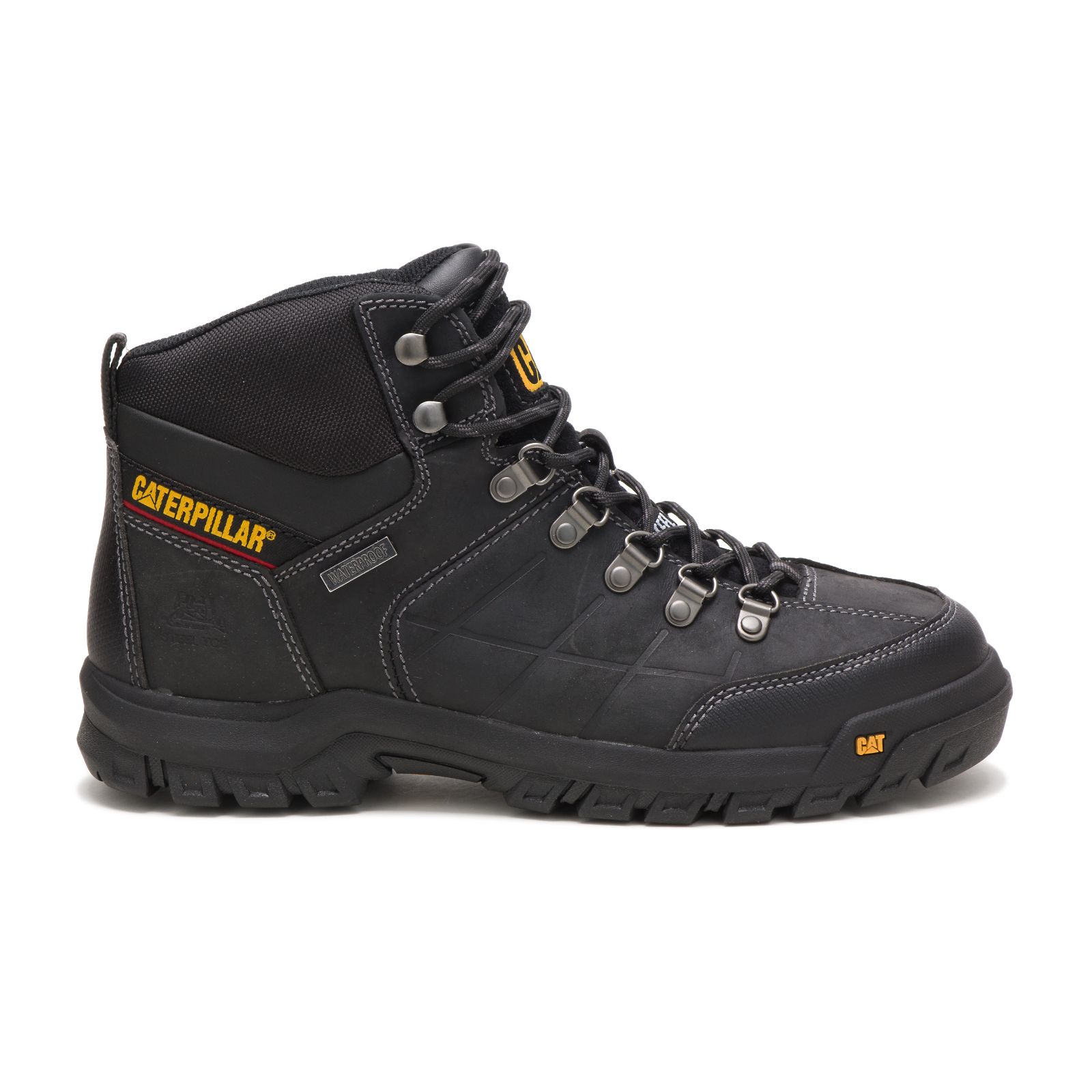 Caterpillar Threshold Wasserdichte Steel Kappe Sicherheitsstiefel Herren Schwarz | DE-016592