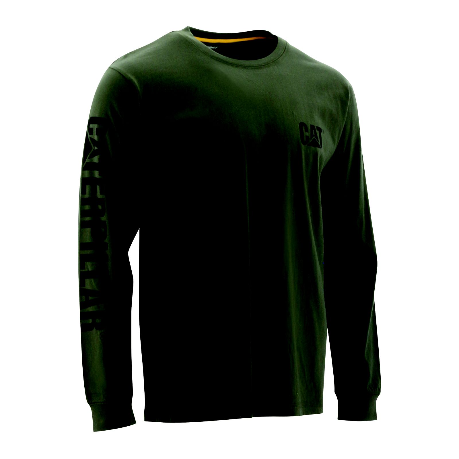 Caterpillar Trademark Banner Long Sleeve T-Shirts Herren Grün | DE-952760