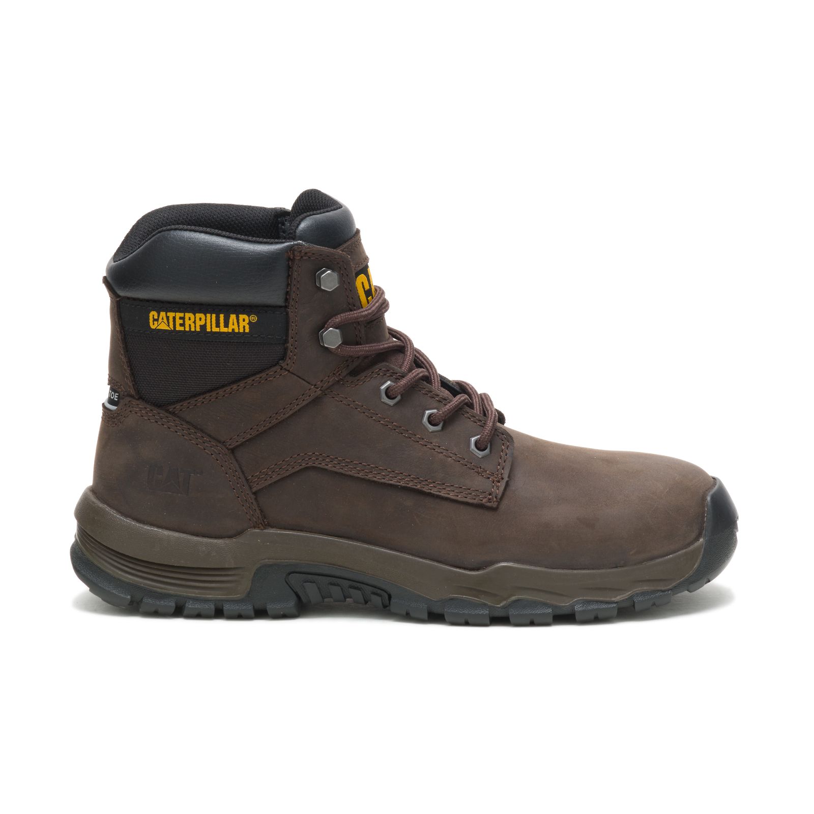 Caterpillar Upholder Wasserdichte Steel Kappe Sicherheitsstiefel Herren Dunkelschokolade | DE-964012